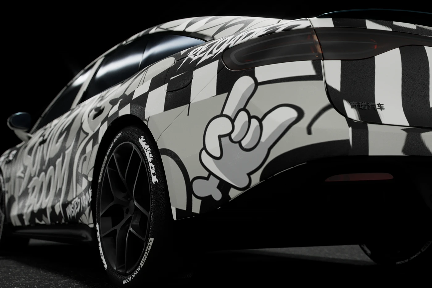 car wrap Livery automotive LUXEED Street Art Graffiti Gaming gen z manga custom paint