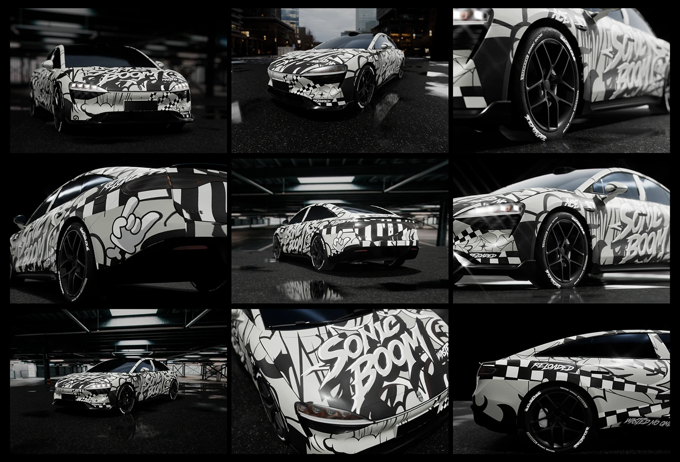 car wrap Livery automotive LUXEED Street Art Graffiti Gaming gen z manga custom paint