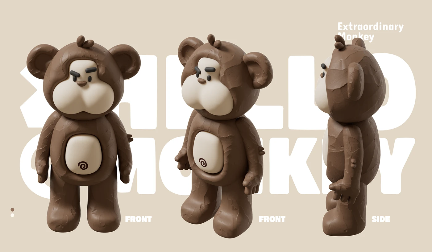 cartoon Mud Monkey Mascot ILLUSTRATION design branding Logo Design Graphic Designer adobe illustrator brand identity