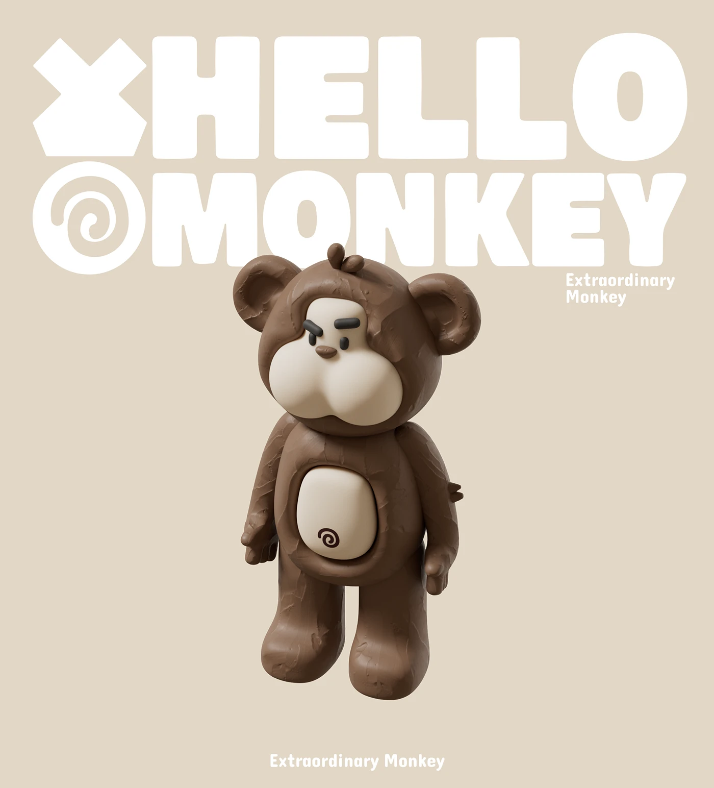 cartoon Mud Monkey Mascot ILLUSTRATION design branding Logo Design Graphic Designer adobe illustrator brand identity