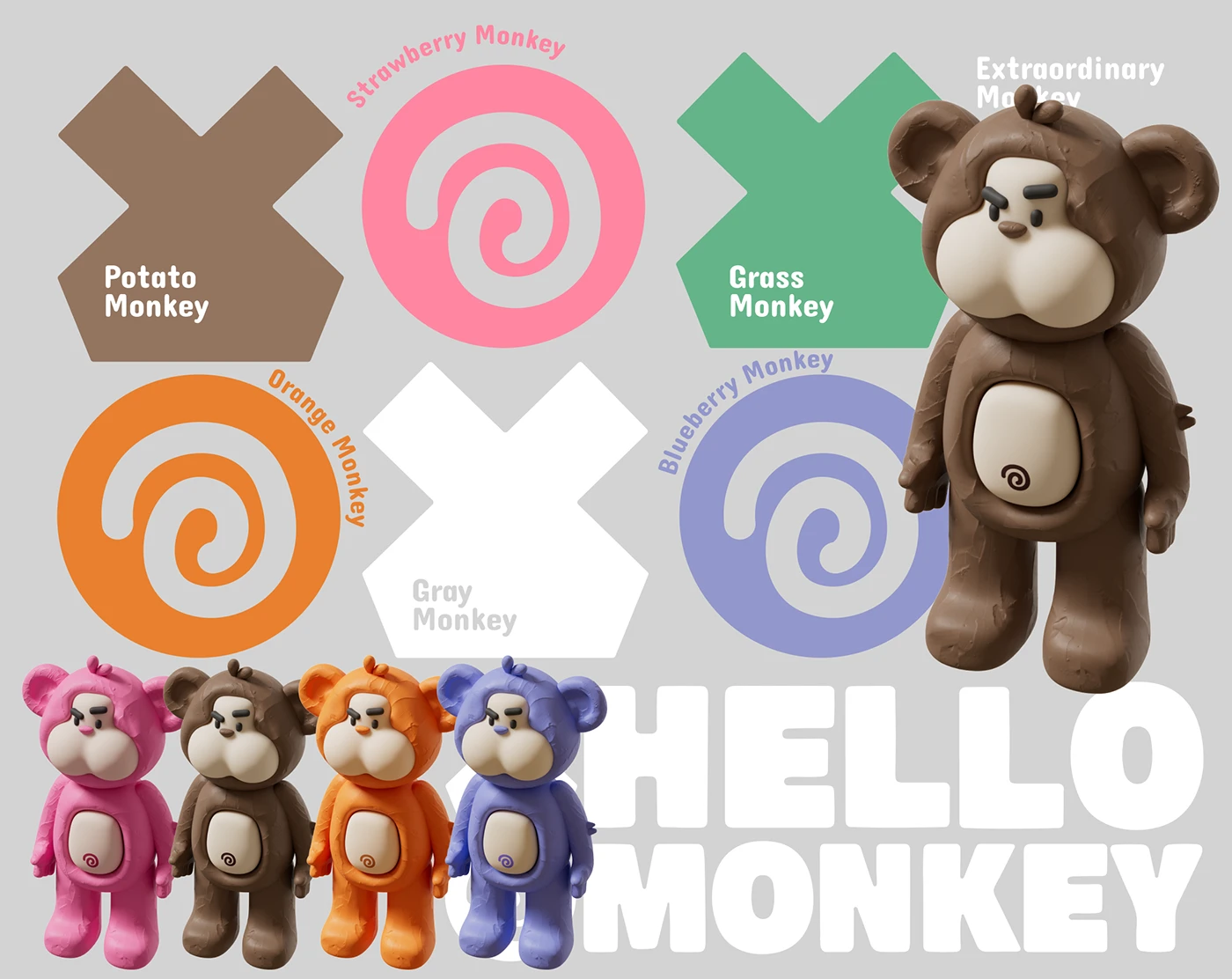 cartoon Mud Monkey Mascot ILLUSTRATION design branding Logo Design Graphic Designer adobe illustrator brand identity