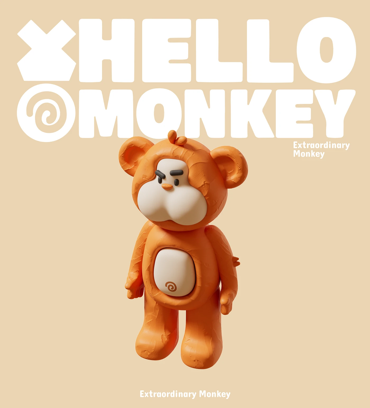 cartoon Mud Monkey Mascot ILLUSTRATION design branding Logo Design Graphic Designer adobe illustrator brand identity