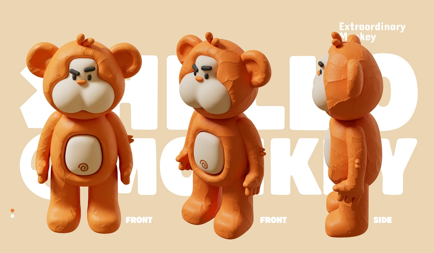 cartoon Mud Monkey Mascot ILLUSTRATION design branding Logo Design Graphic Designer adobe illustrator brand identity