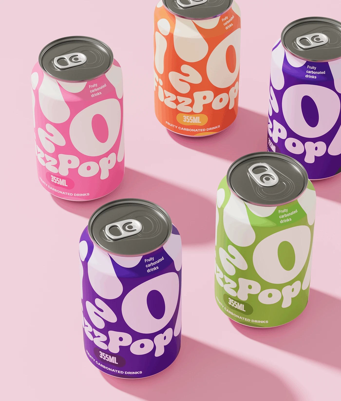 packaging design soda Carbonated drink typography brand identity beverage color system Packaging graphic design