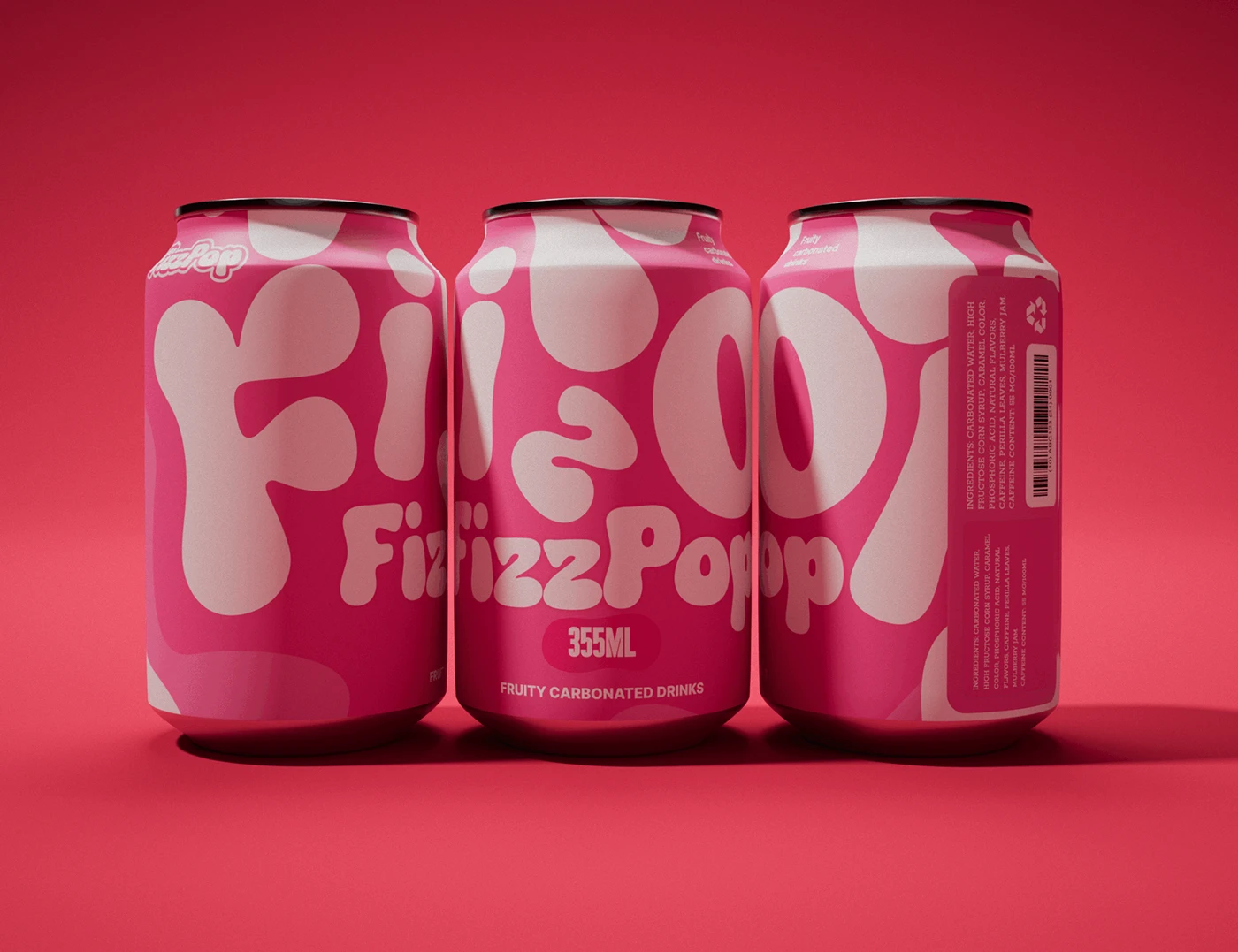 packaging design soda Carbonated drink typography brand identity beverage color system Packaging graphic design