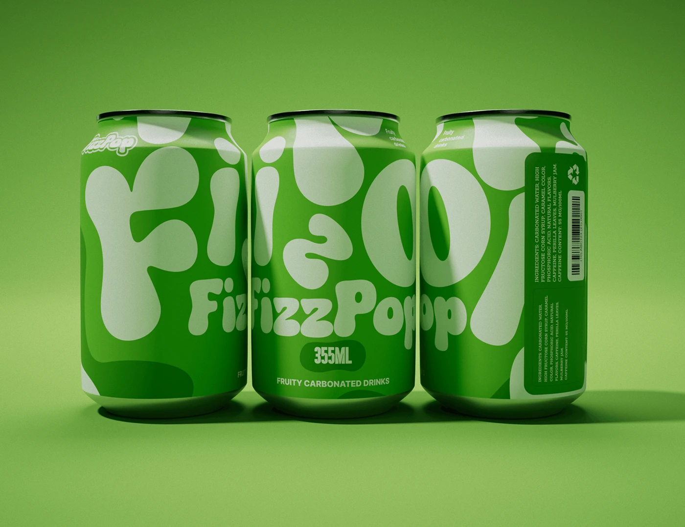 packaging design soda Carbonated drink typography brand identity beverage color system Packaging graphic design