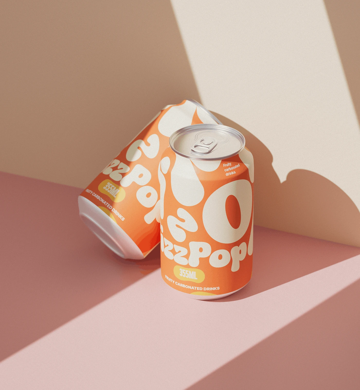 packaging design soda Carbonated drink typography brand identity beverage color system Packaging graphic design