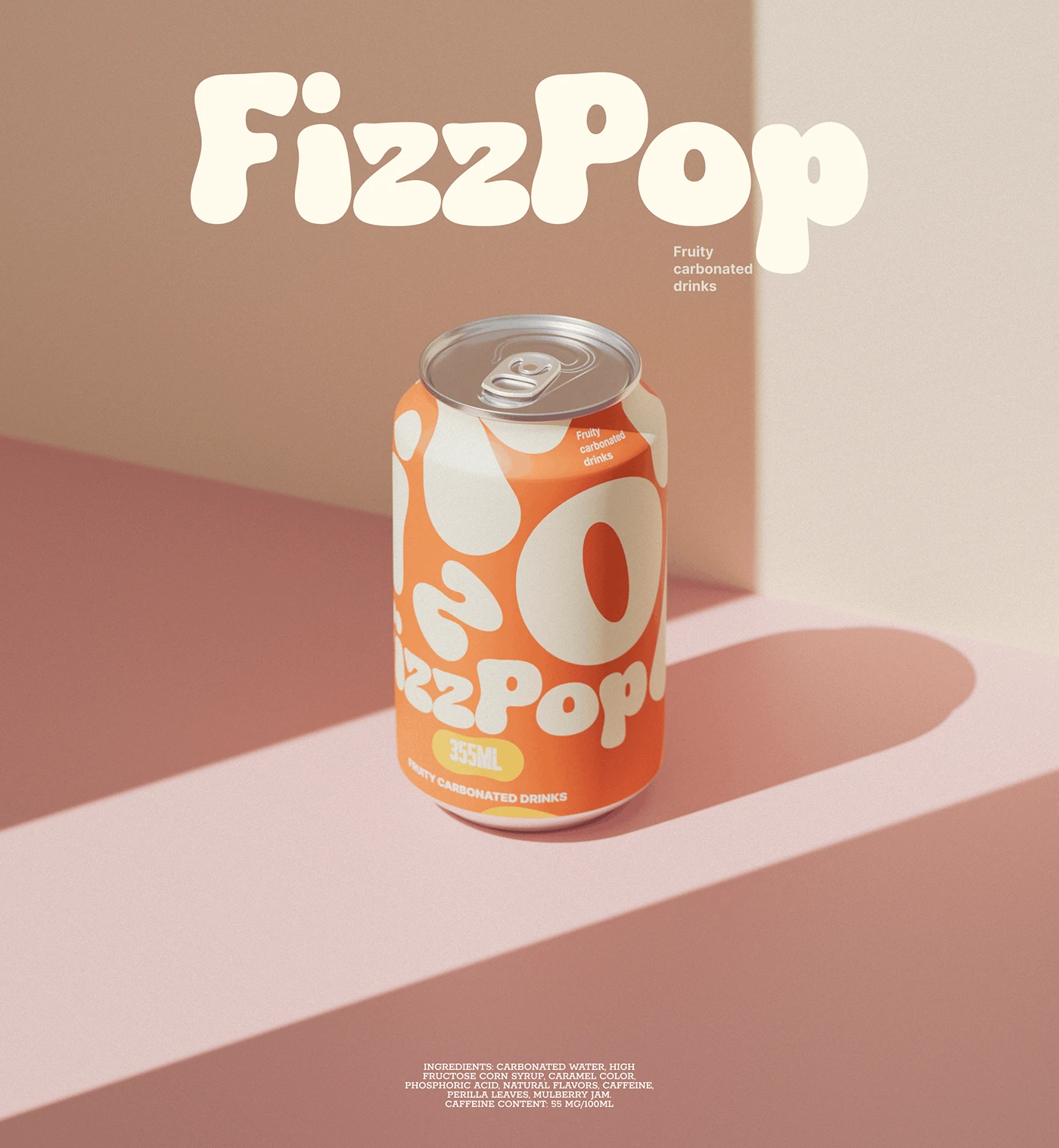 packaging design soda Carbonated drink typography brand identity beverage color system Packaging graphic design