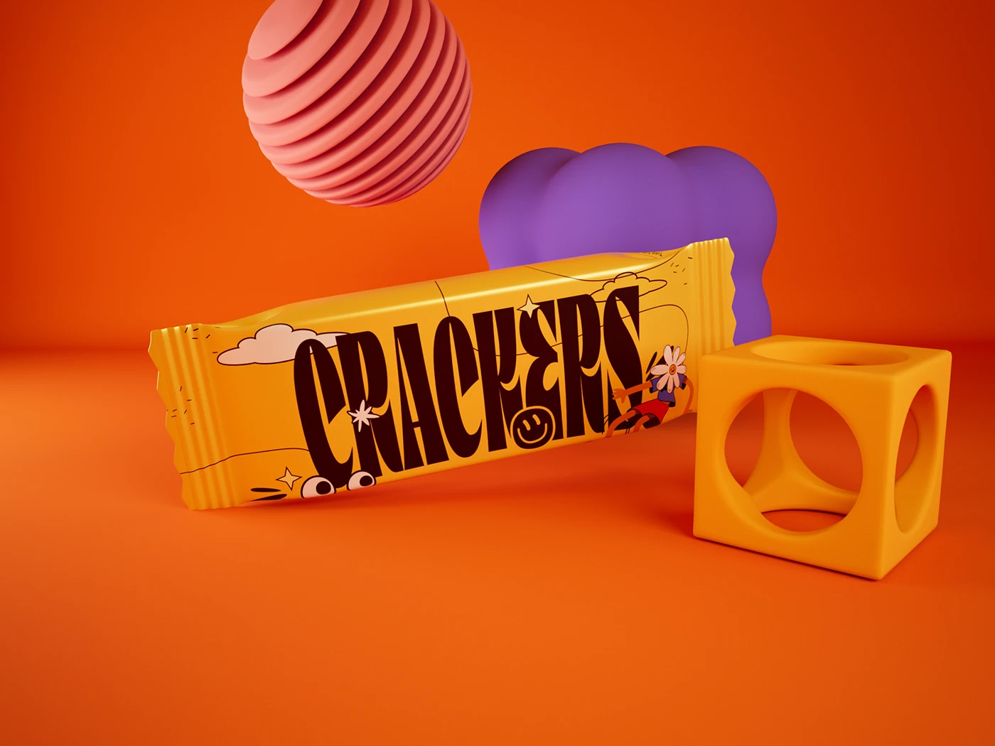 packaging design snack ILLUSTRATION cartoon Retro branding foil packaging graphic design Character design