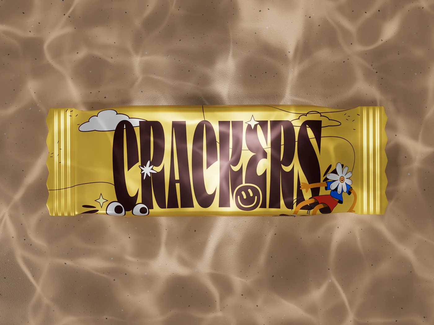 packaging design snack ILLUSTRATION cartoon Retro branding foil packaging graphic design Character design