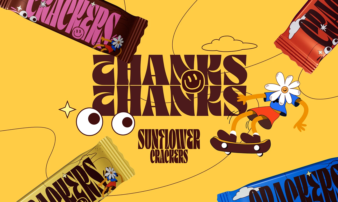 packaging design snack ILLUSTRATION cartoon Retro branding foil packaging graphic design Character design