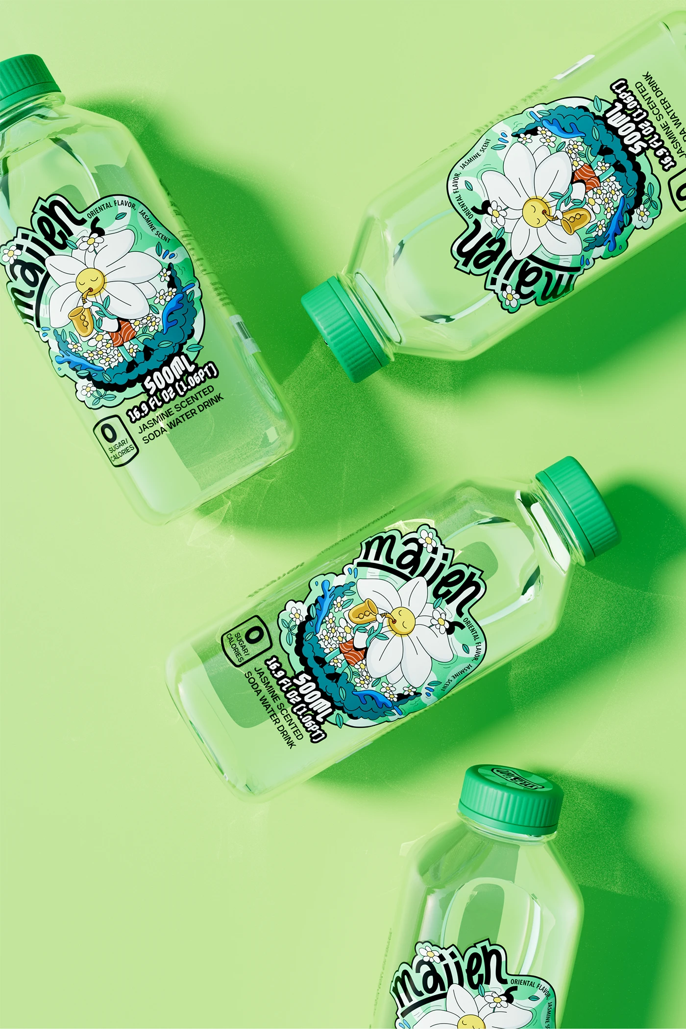 Packaging soda bottle water drink beverage branding  brand identity design ILLUSTRATION 