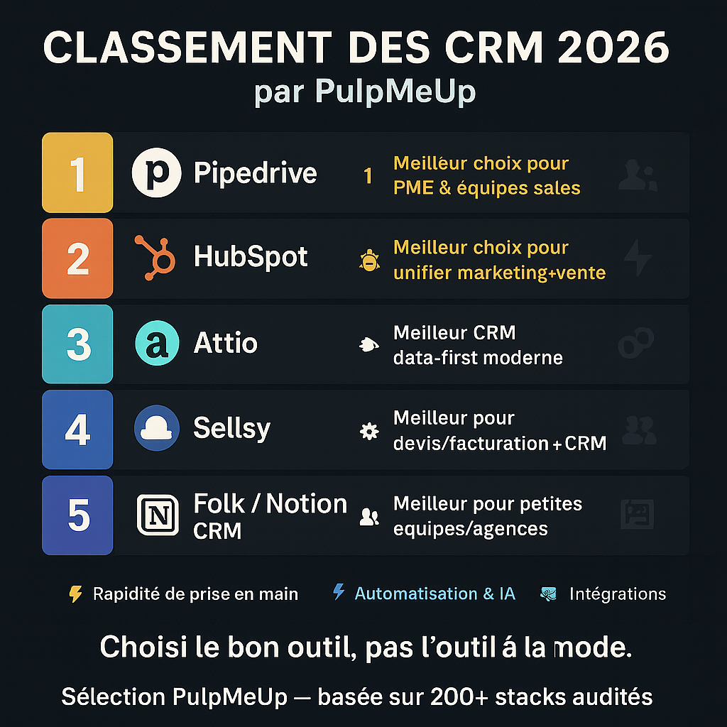 Quel CRM choisir en 2026 ? Notre top 5 des meilleurs 