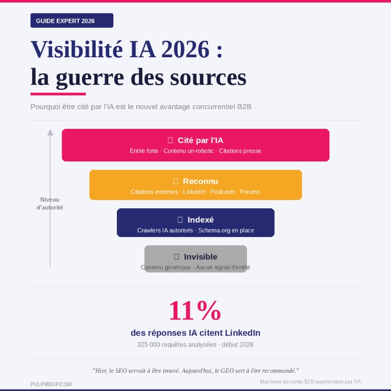 Être cité par l'IA en 2026 : le guide GEO B2B