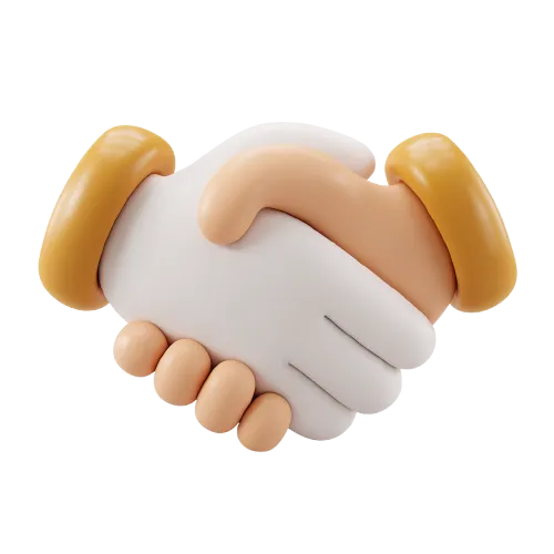 A couple of hands shaking each other over a white object.