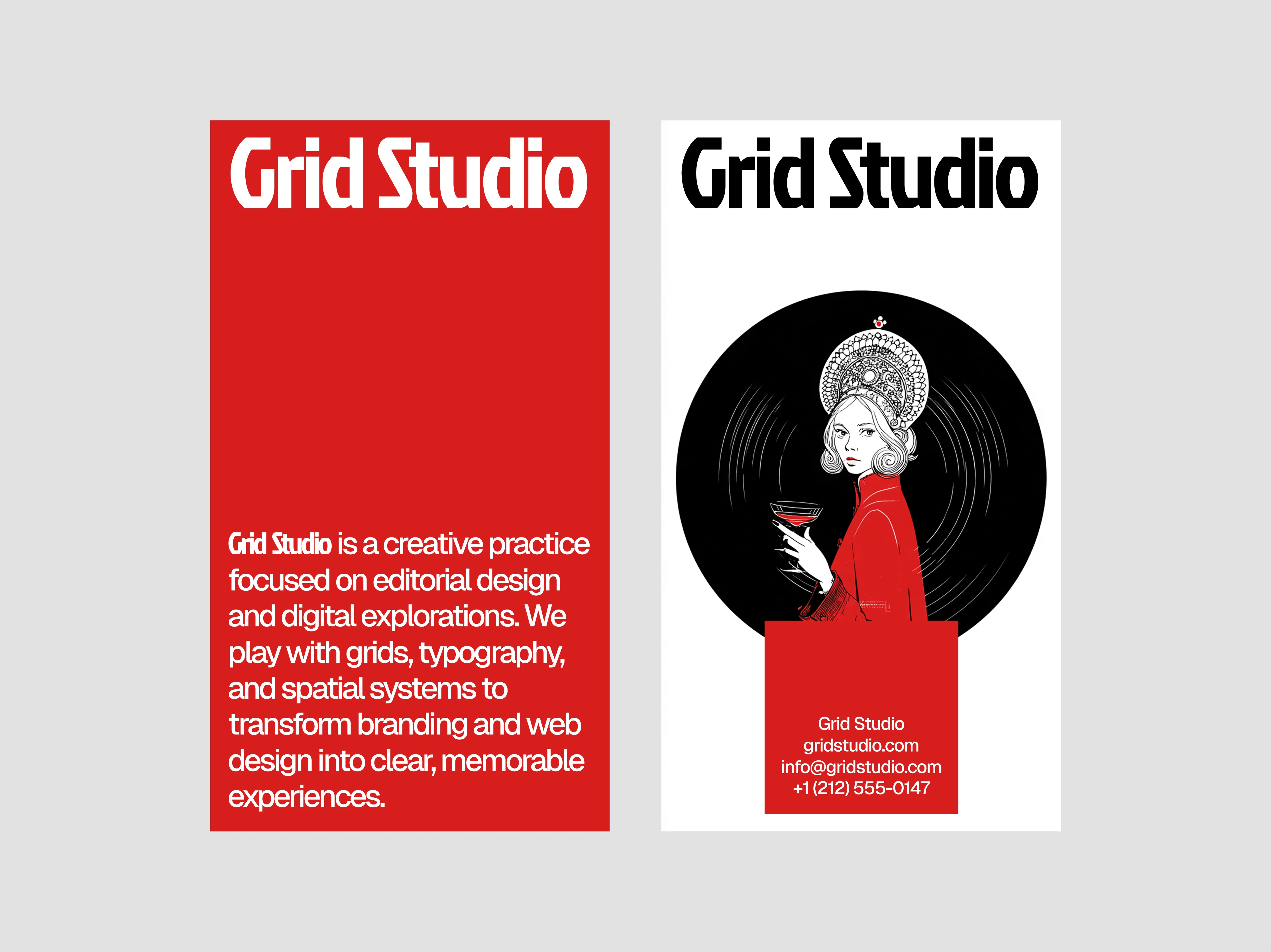 A magazine cover with a woman in a red dress.