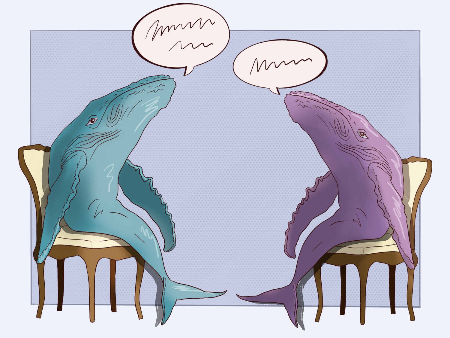 Two whales talking