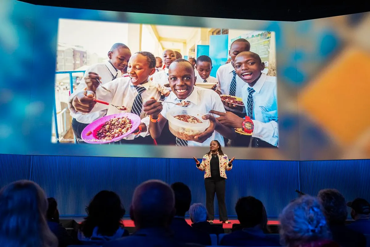 Wawira Njiru speaks at TED 2025: Humanity Reimagined. 