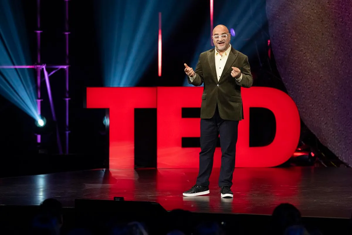 Aylon Samouha speaks at TEDNext. November 9 - 11, 2025. Atlanta, GA. Photo: Ryan Lash / TED