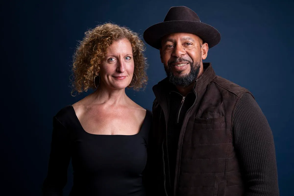Lenore Anderson (left) and Aqeela Sherrills at the Audacious Finalist Workshop. January 11, 2024. TED Offices, New York, NY. Photo: Ryan Lash / TED
