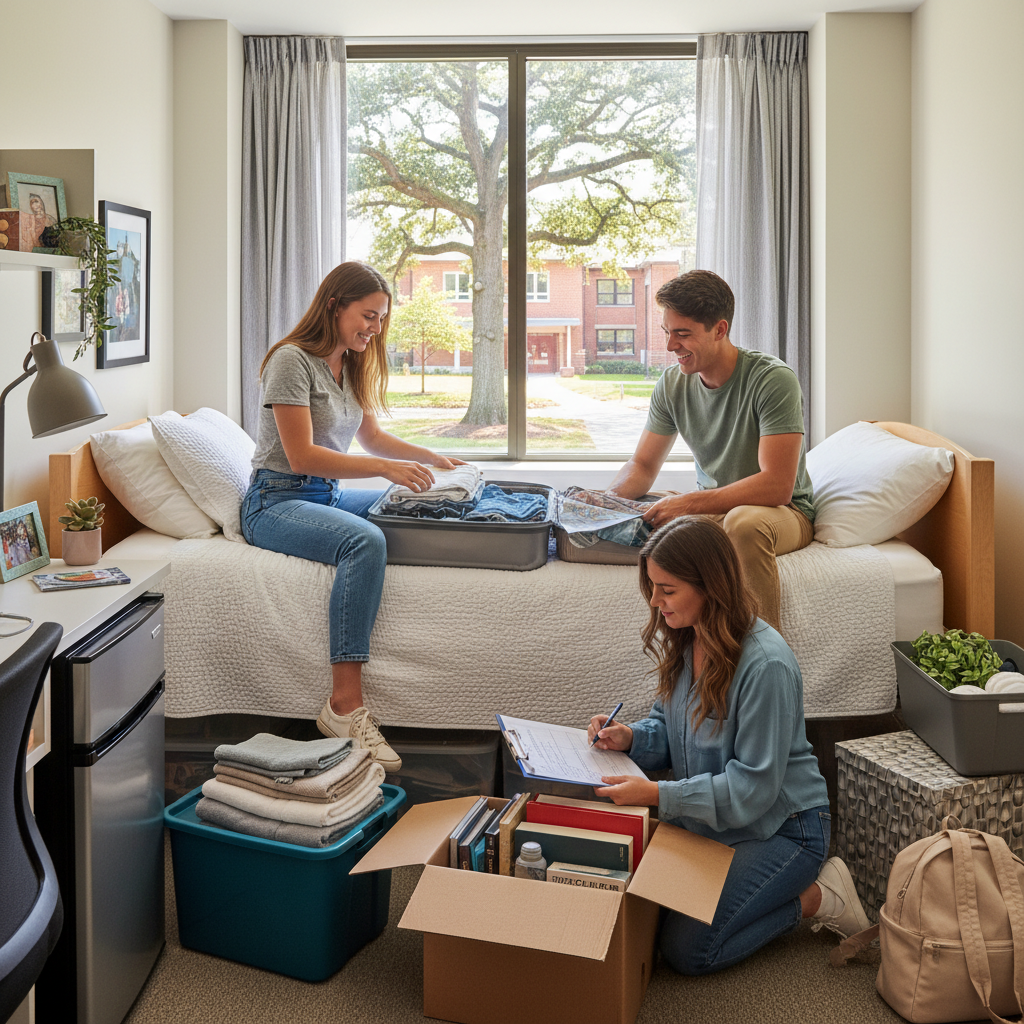 Helping Your Student Pack for College Parent Checklist - college student tips
