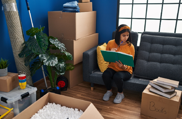 Empty dorm room after student move-out day