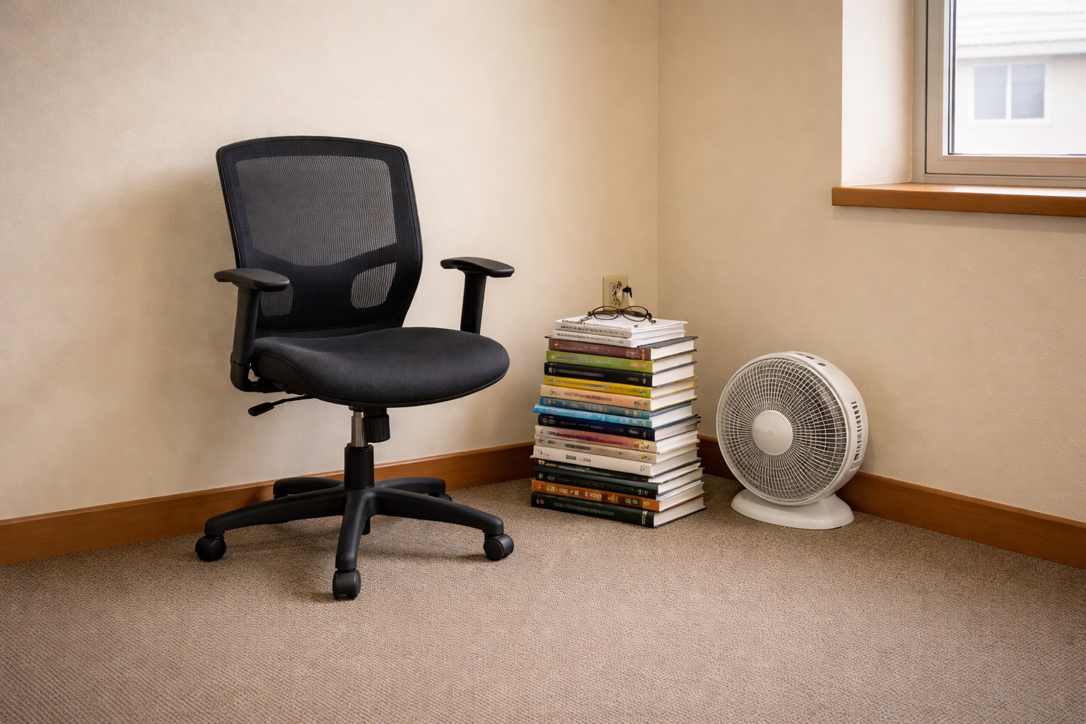 Abandoned items in college dorm hallway during move-out