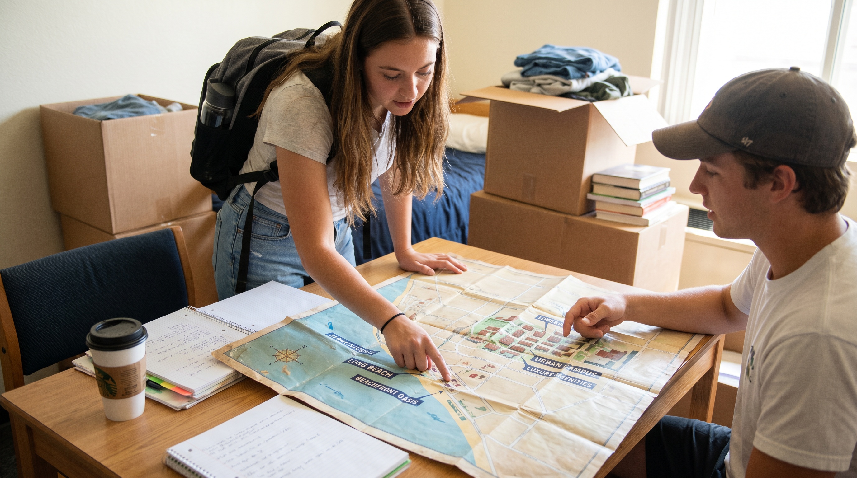 Map showing diverse college campus locations