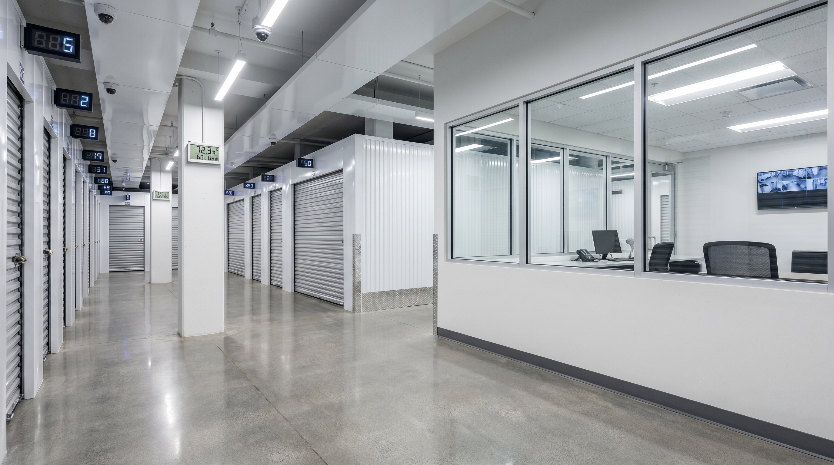 Modern climate-controlled storage facility