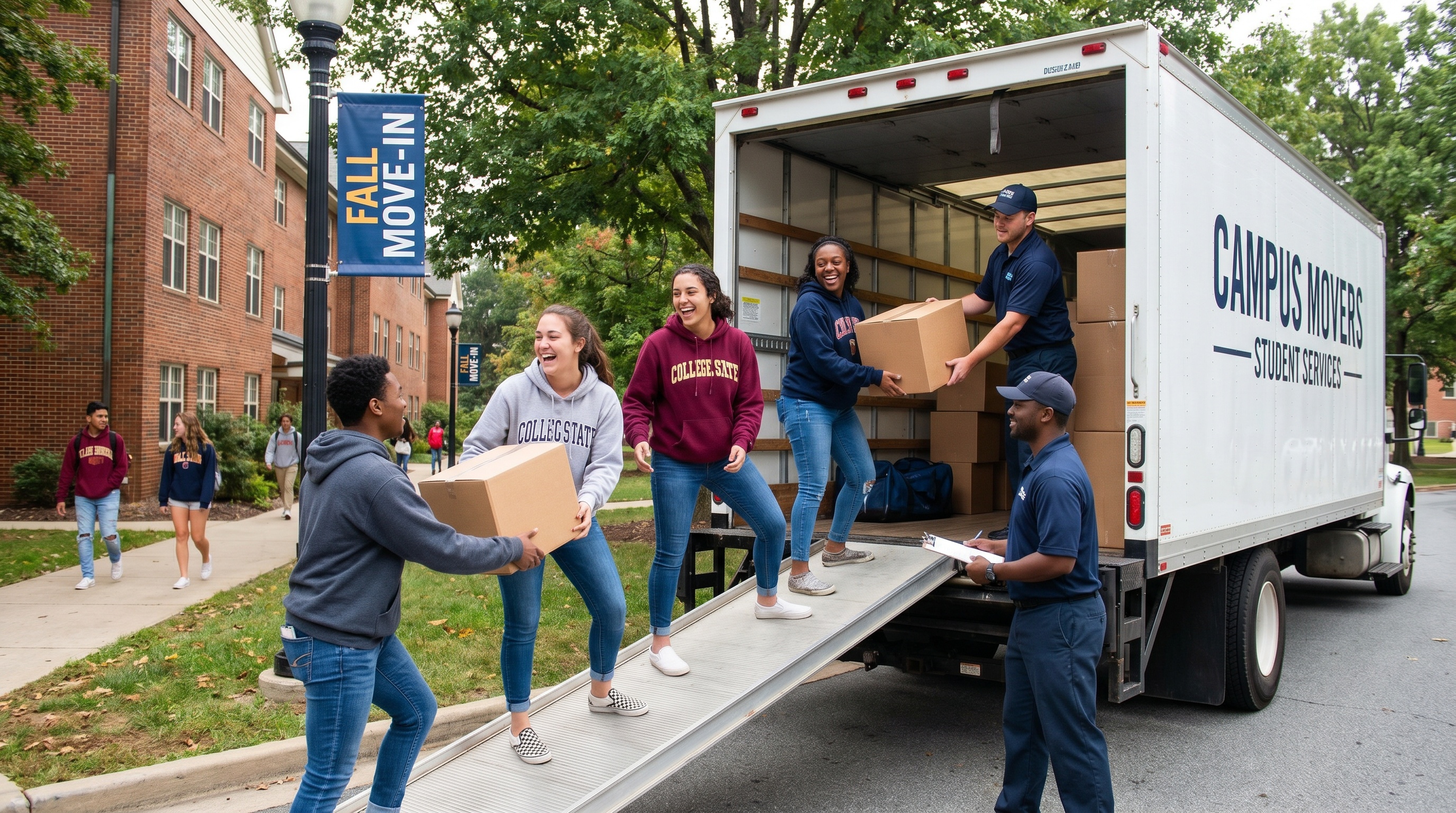 Student moving services with helpful staff