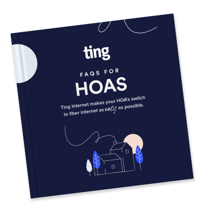 Ebook cover image titled FAQs for HOAS