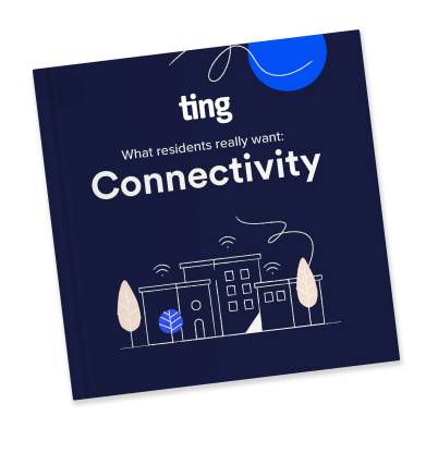 Ebook cover image titled "What residents really want: Connectivity"