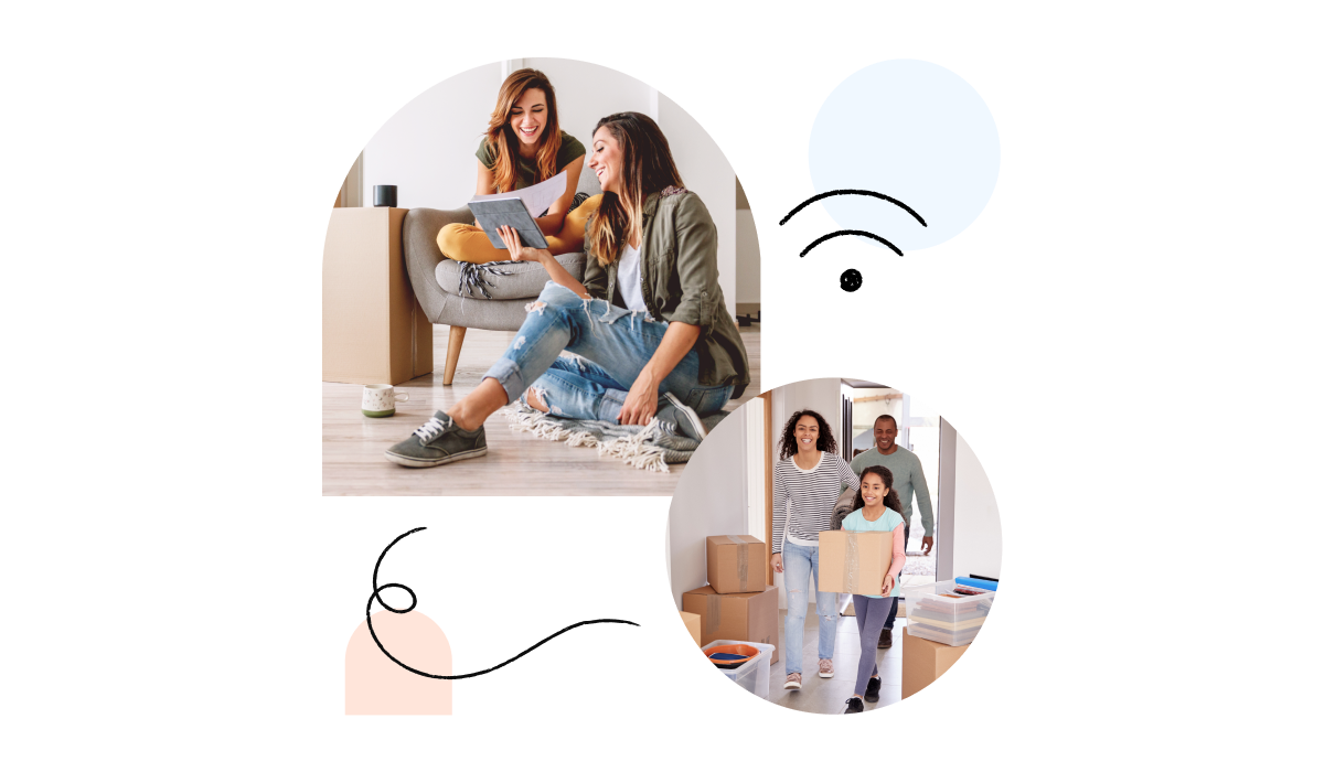 A family moves into a new home