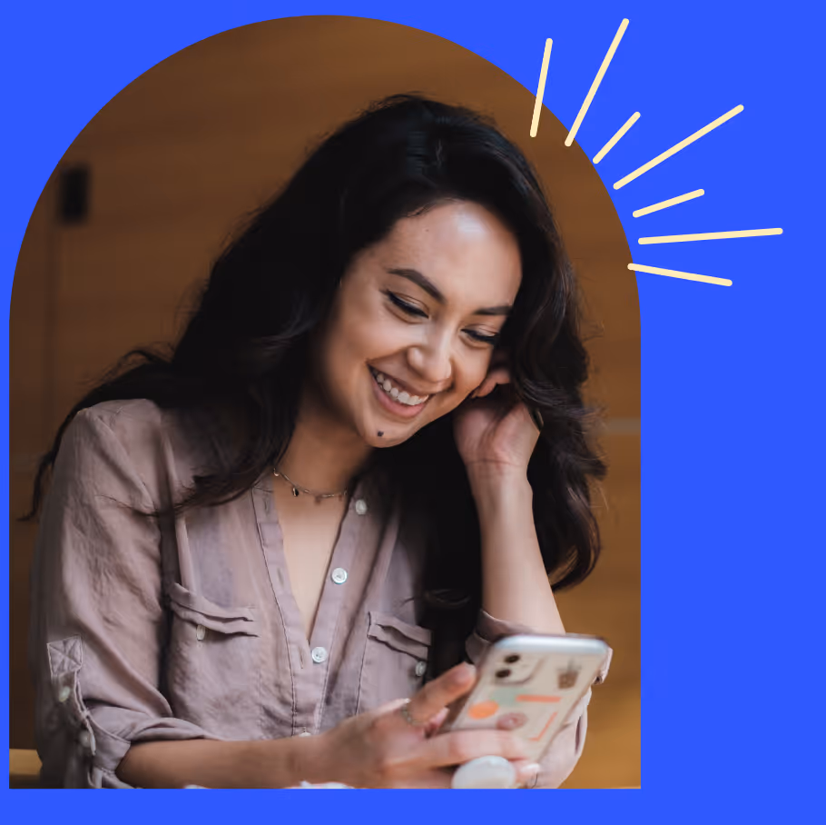 A young woman using her mobile phone