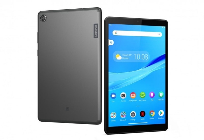 Lenovo tablet front and back view