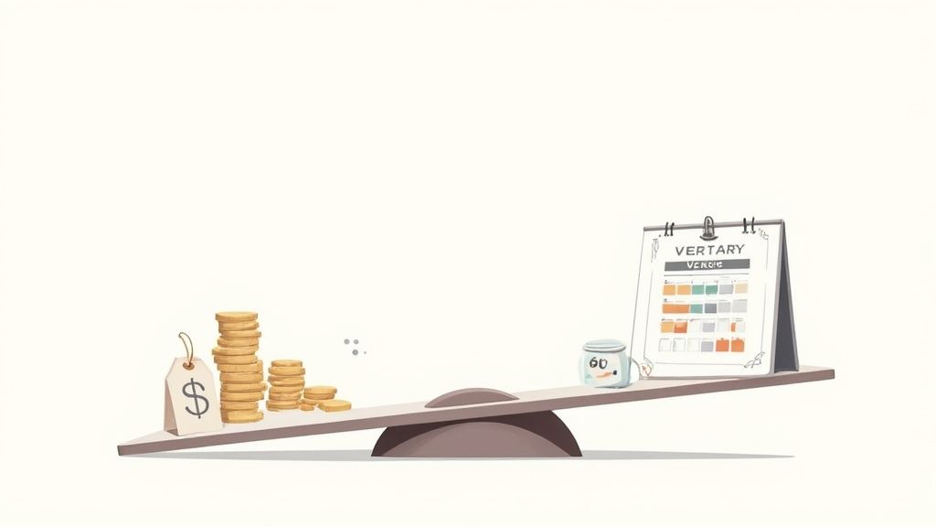 Close-up of a document showing financial charts and figures, representing a compensation package.