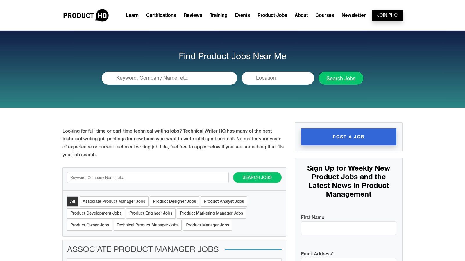 Product HQ Job Board