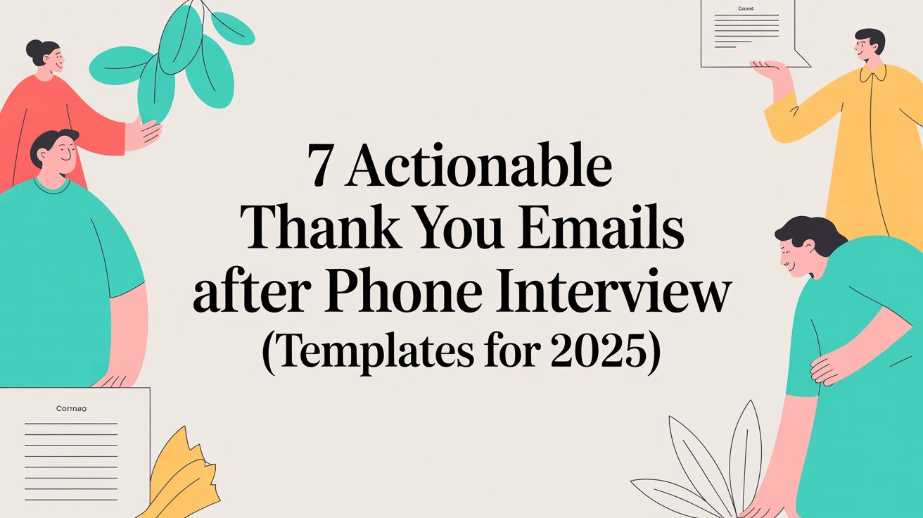 7 Actionable Thank You Emails After Phone Interview (Templates for 2025)