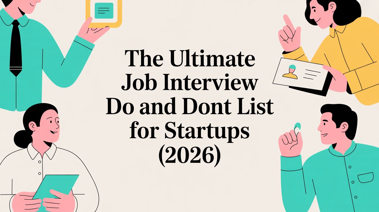 The Ultimate Job Interview Do and Dont List for Startups (2026)