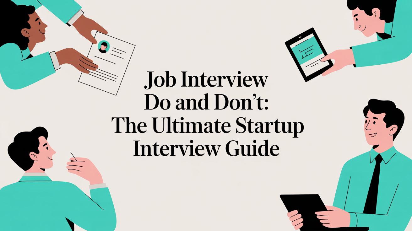 Job Interview Do and Don't: The Ultimate Startup Interview Guide
