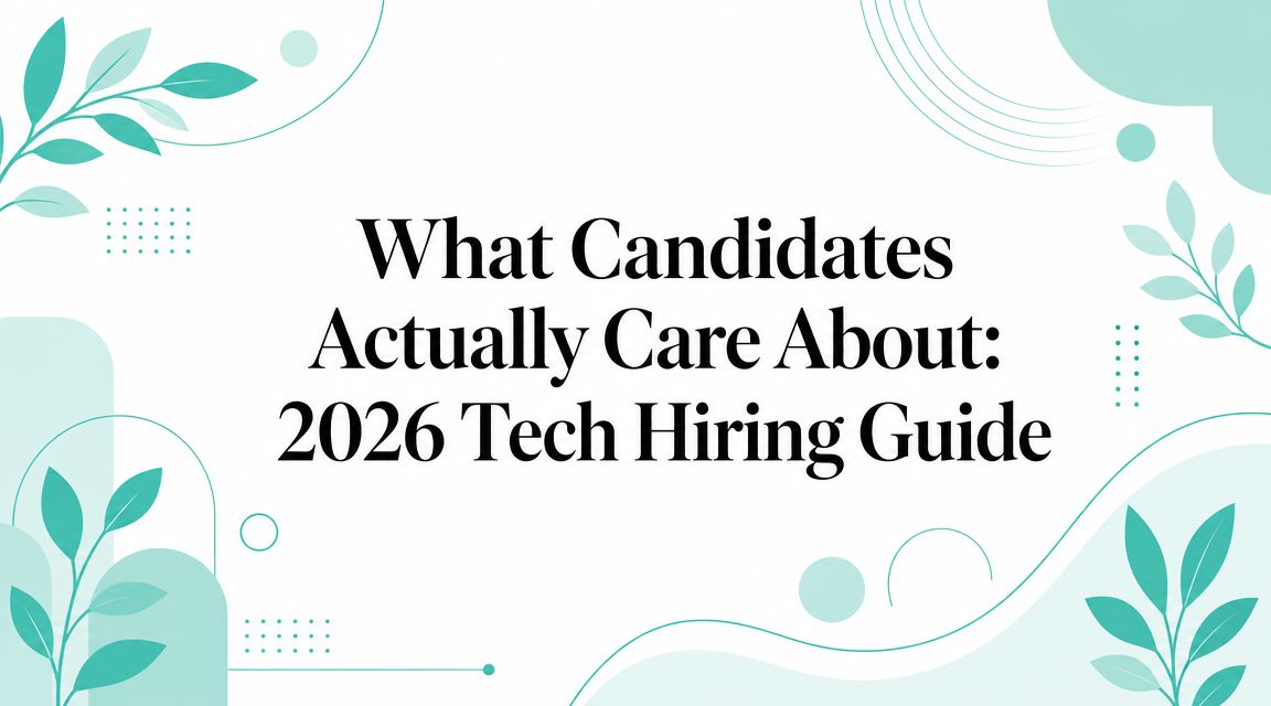 What Candidates Actually Care About: 2026 Tech Hiring Guide