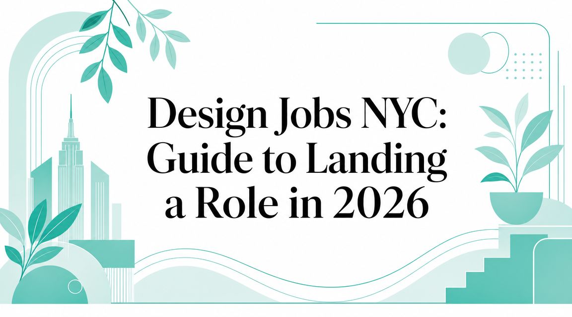 Design Jobs NYC: Guide to Landing a Role in 2026