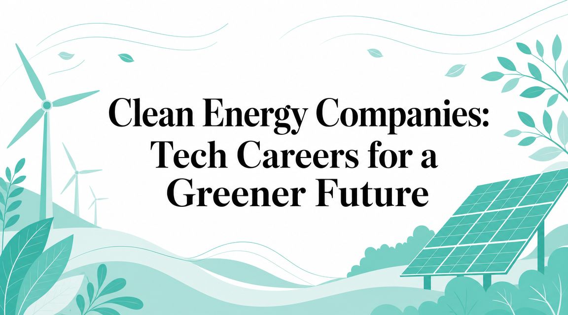 Clean Energy Companies: Tech Careers for a Greener Future