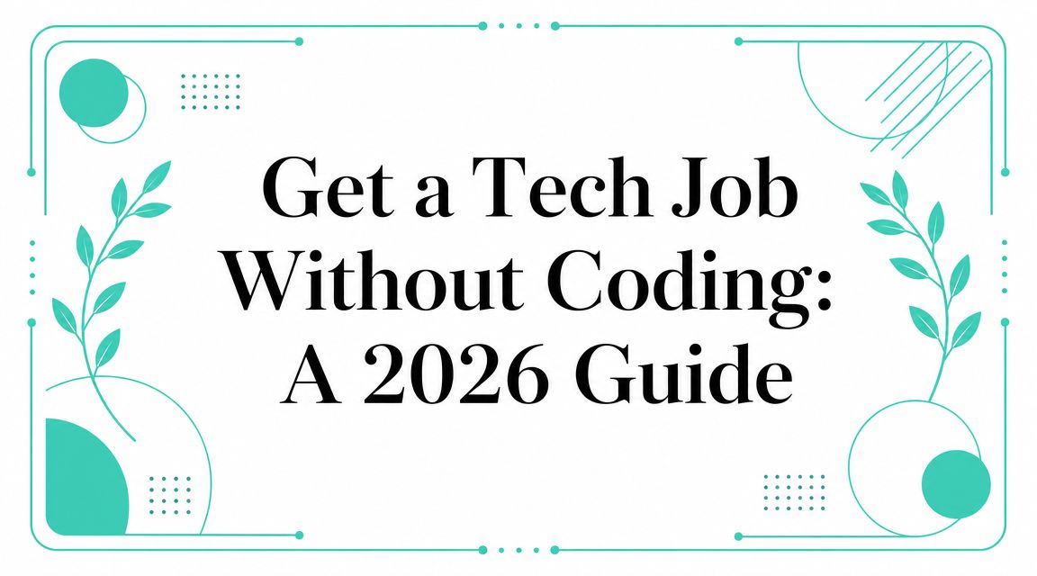 Get a Tech Job Without Coding: A 2026 Guide