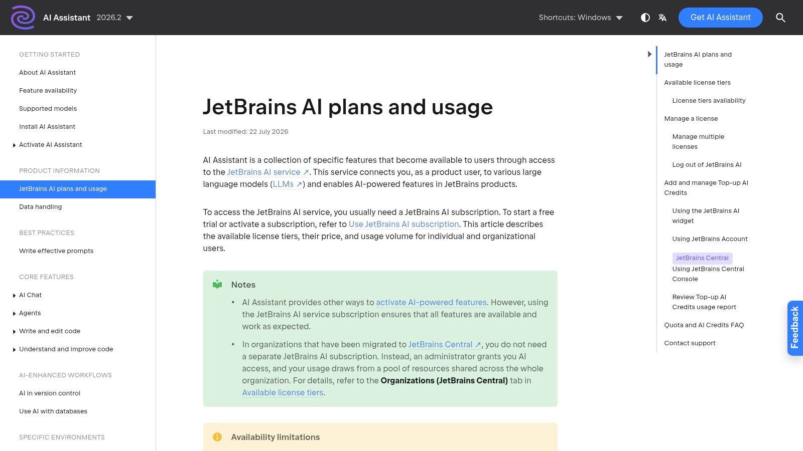 JetBrains AI Assistant (incl. Junie)