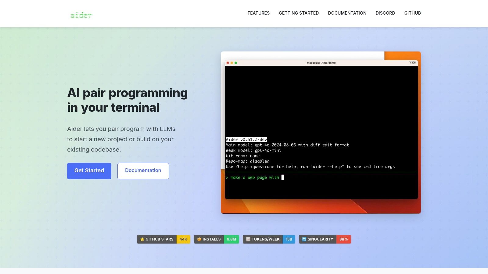 Aider (open-source, terminal-first)