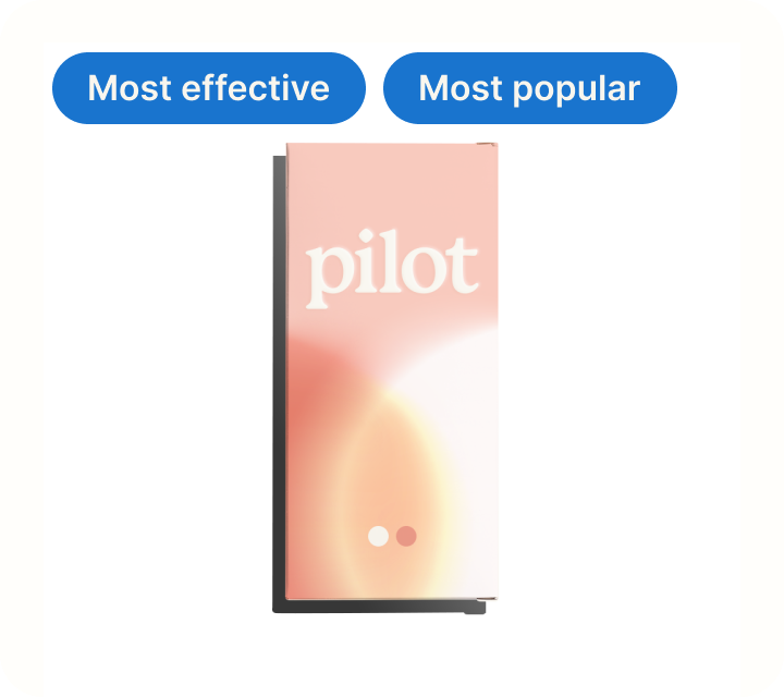 A package containing Pilot's 2-in-1 hair loss treatment