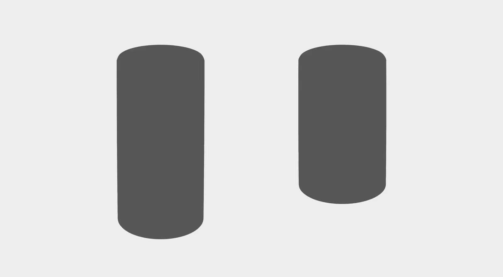 Two cork silhouettes shown at different heights on a light gray background, illustrating how cork height changes a bottle's look.