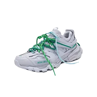 a white and green shoe