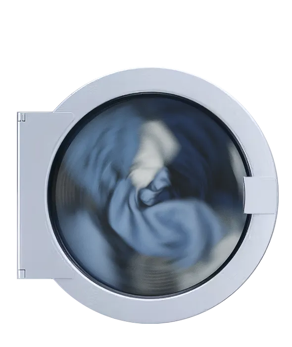 a clothes in a washing machine